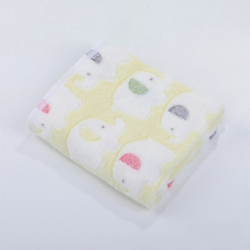 ✅ Cute Elephant Baby Blanket – Soft Coral Fleece Swaddle & Stroller Blanket
