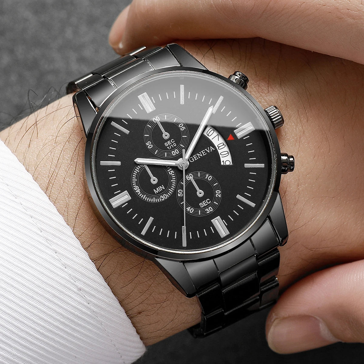 Luxury Men Business Watches Fashion Calendar Quartz Watch for Man Clock Relogio Masculino Montre Homme（Without Box）