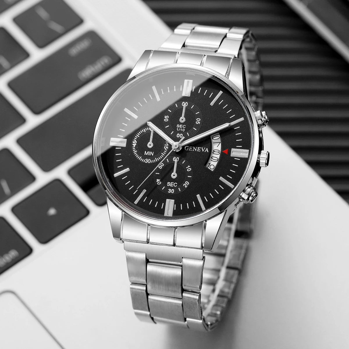 Luxury Men Business Watches Fashion Calendar Quartz Watch for Man Clock Relogio Masculino Montre Homme（Without Box）