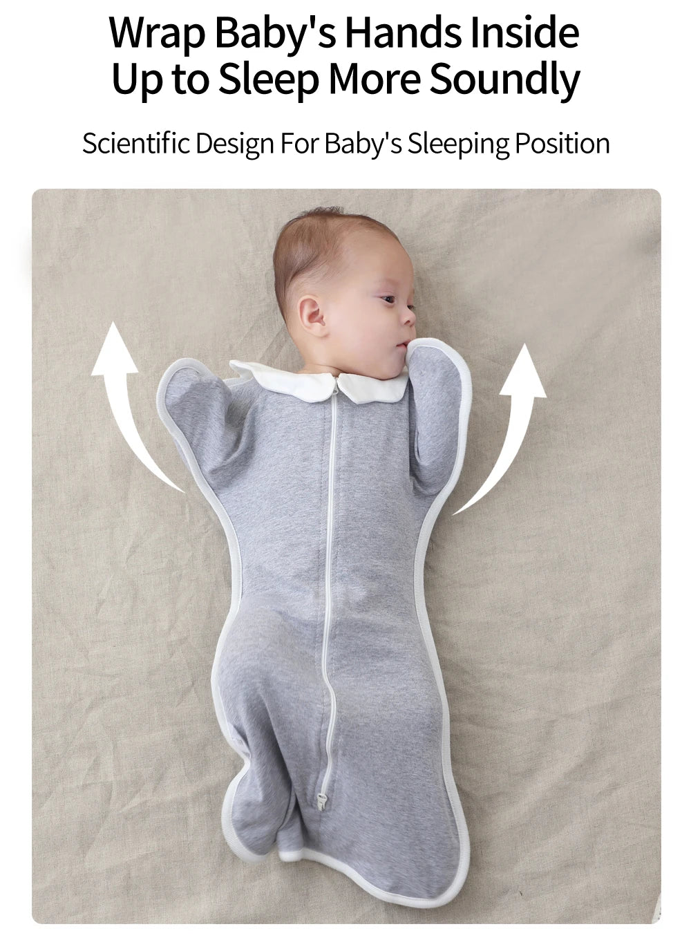 Newborn Baby Sleeping Bags Raised Hand Anti-shock Cotton Sleepsacks Baby Swaddling Blanket New Born Baby Items Saco De Dormir