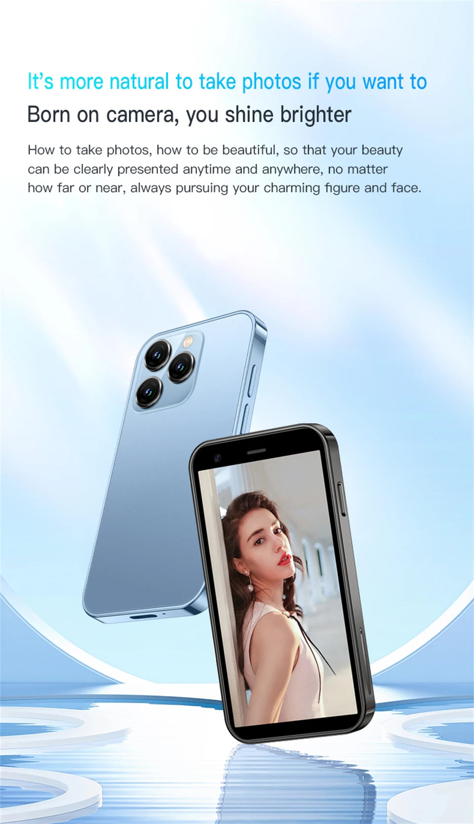 New SOYES XS15 Mini Smartphone 3.0inches MTK 2GB RAM 16GB ROM WCDMA 3G Dual SIM 2MP Rear Camera 480x854 Type-C Android Cellphone