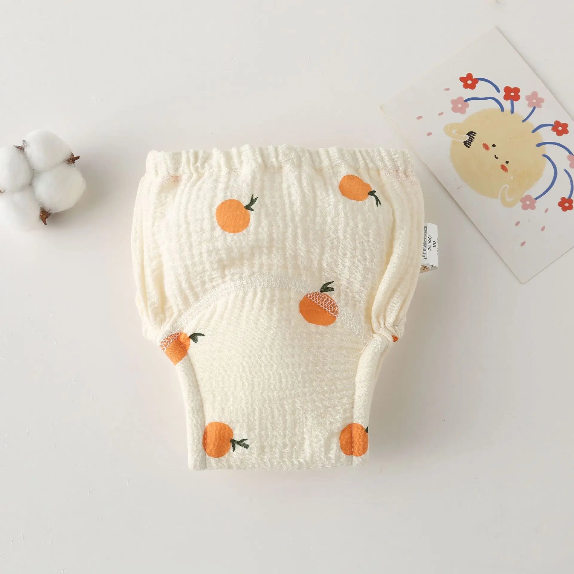 Korean Style Cotton Baby Waterproof Training Pants New Baby Diaper Infant Washable Shorts Nappy Panties Nappy Changing Underwear