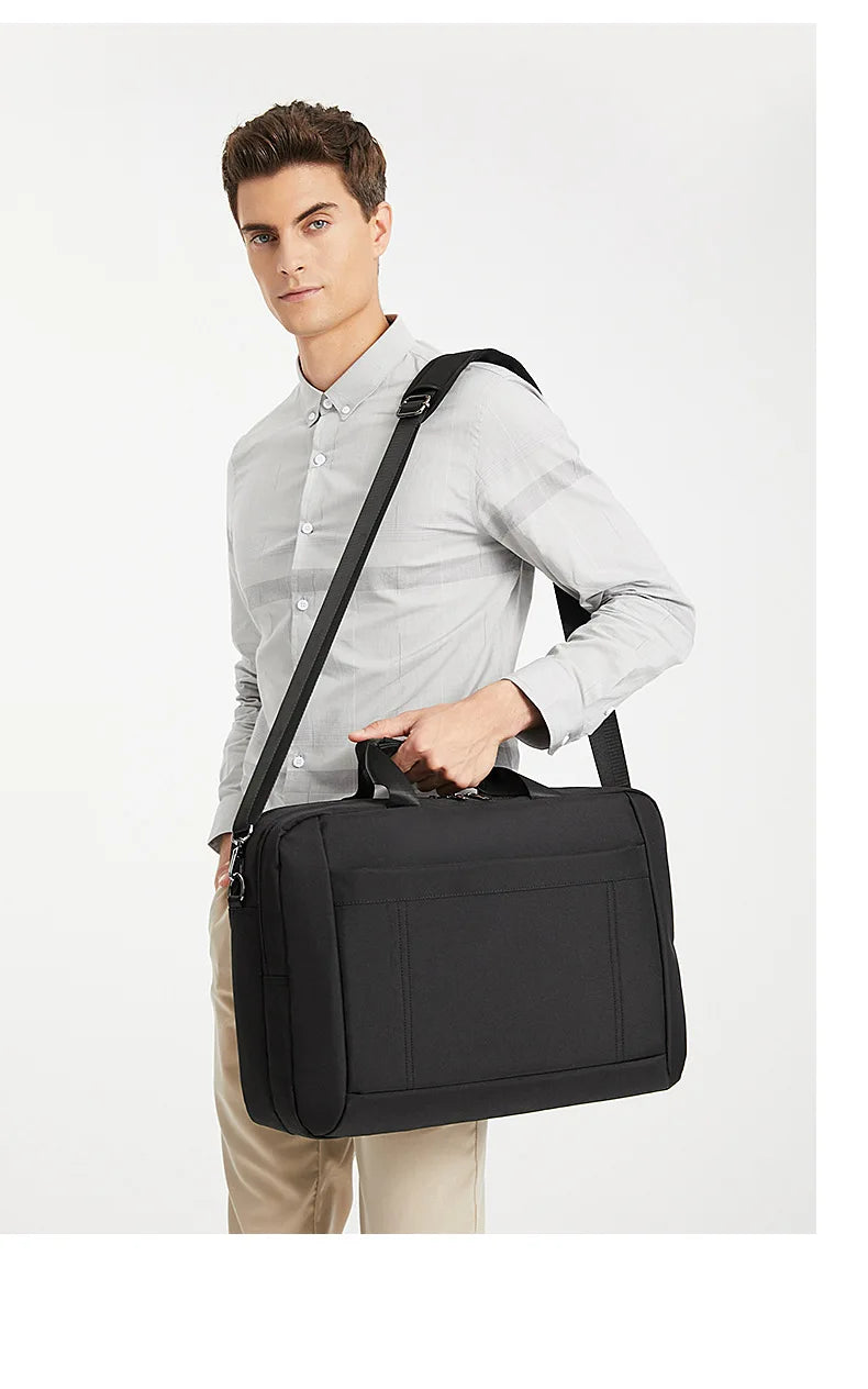 Men's Handbag Custom Image With Printed Logo Name  Business Briefcase15.6-17.3inch Nylon Waterproof Laptop Bag