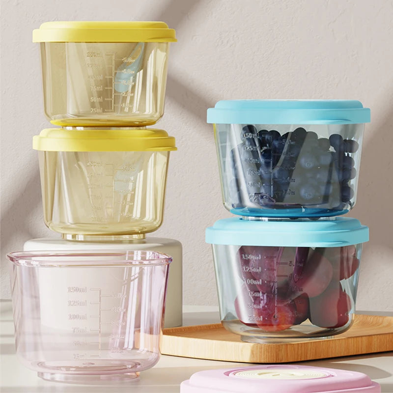 6 Pcs Baby Food Storage Containers - PP Material Steamable & Leak-Proof, Infant Feeding Bowls for Freshness, Stackable Organizer