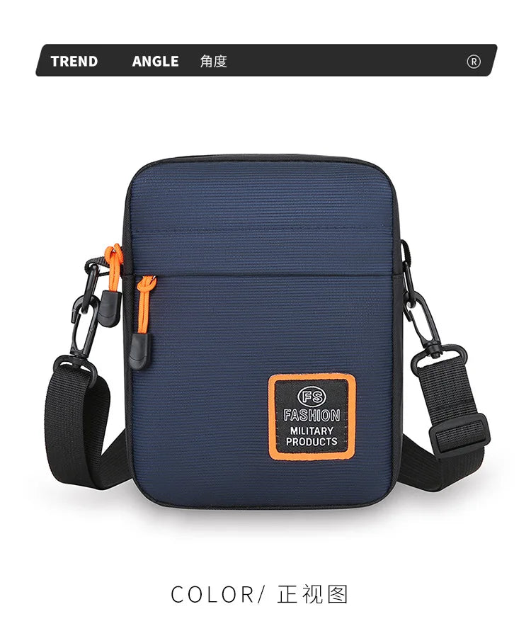 Men's Business Shoulder Bag Casual Man's Messenger Bag Durable Male Handbag Waterproof Oxford Cloth Bag Mini Mobile Phone Bags