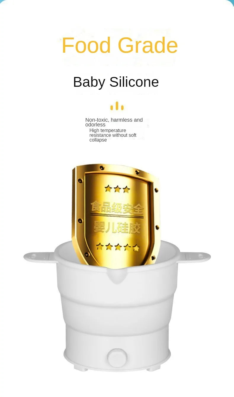 Multi Portable Foldable Pot for Travel Baby Milk Warmer Kettle Electric Cook Hot Pot Water Boiler Porridge Pot for Baby