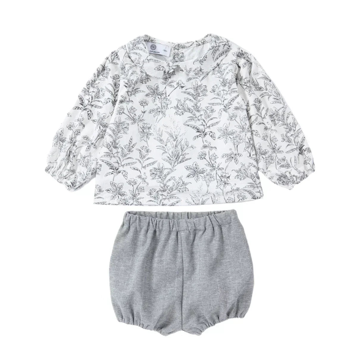 AP Herringbone Collection 2025 Autumn Stretched Girls and Boys Clothes Baby Floral Set Kids Cardigan Cableknit Polo,  #6006