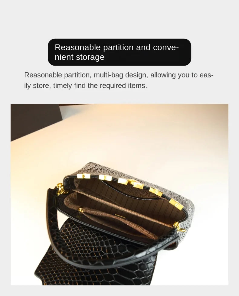 fashionable and versatile handbag with a high-end feel. It's a niche bag for middle-aged moms to carry diagonally