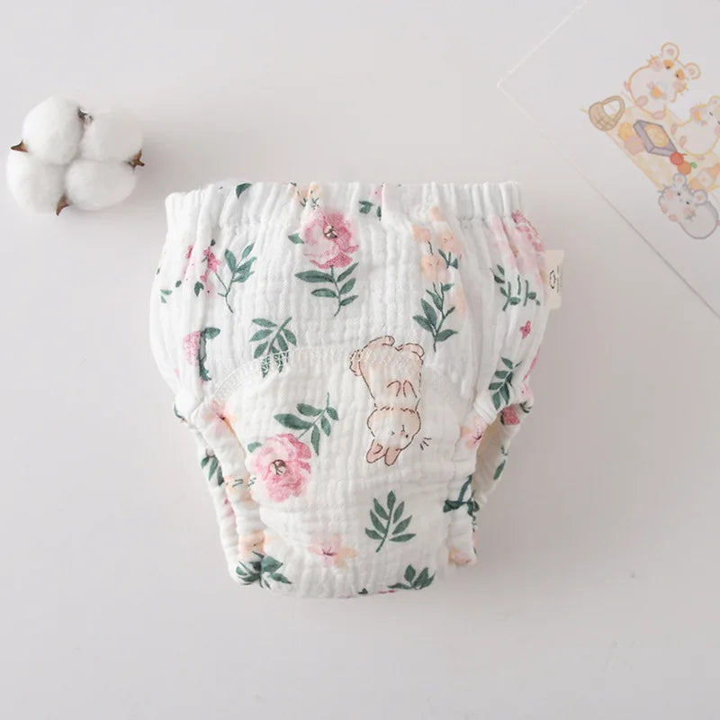 Korean Style Cotton Baby Waterproof Training Pants New Baby Diaper Infant Washable Shorts Nappy Panties Nappy Changing Underwear