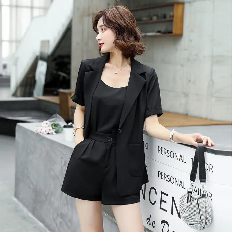 Set of Two Fashion Pieces for Women New In 2 Piece Outfits 2025 Summer Shorts Blazer Suits Elegant Cheap Women's Matching Sets