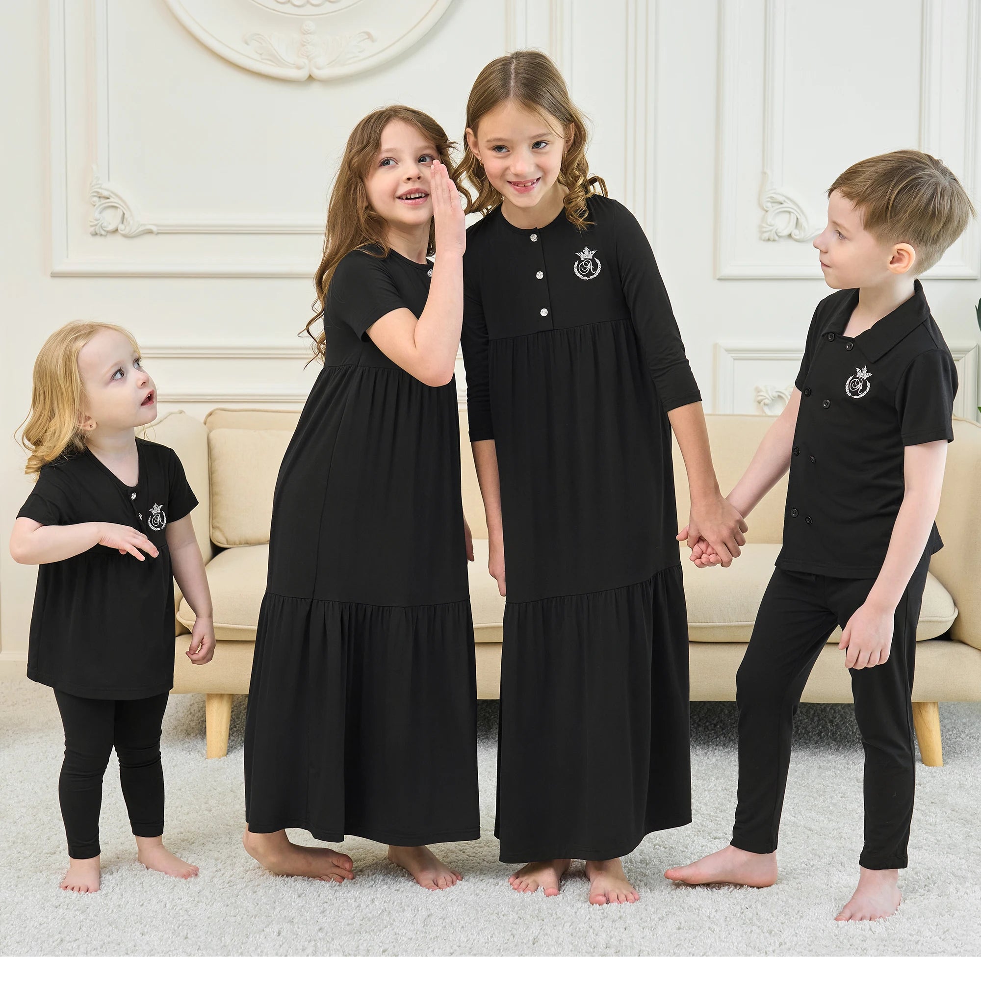 AP SS25 Friday Collection Girls Maxi Dress Embroidery Baby Romper Boys Clothing Set High Quality