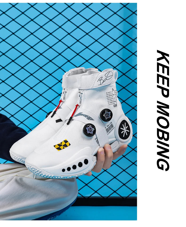 Men's Basketball Shoes Breathable Cushioning Non-Slip Wearable Runing Shoes Gym Training Athletic Basketball Sneakers for Women