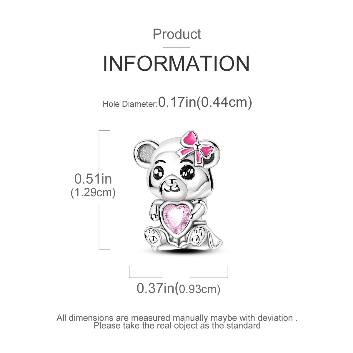 Original Charms 925 Silver Cute Animals Cat Bear Bead For Silver Bracelet Diy Fahsion Jewelry