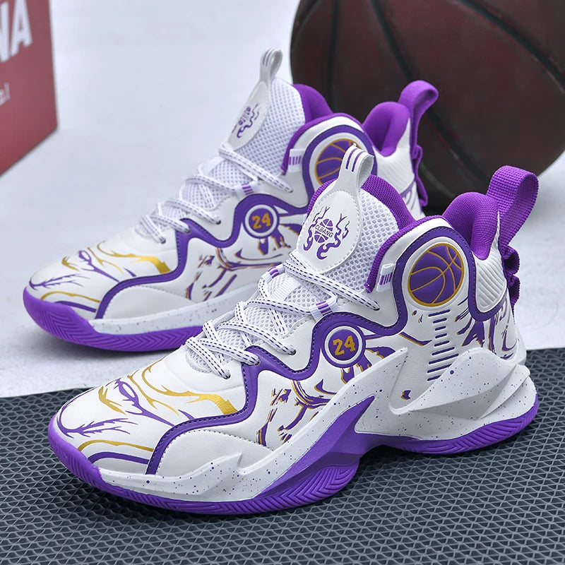 Men Basketball Shoes Fashion Flat Outdoor Sports Sneakers Trendy Professional Training 2025 New Basketball Boots for Man
