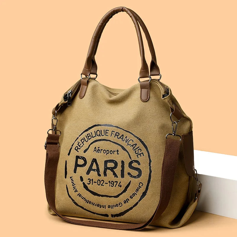 Women's Handbag Women's Shoulder Bag Fashion Purse Vintage CANVAS Bag Large Capacity Handbag Inclined Shoulder Bag Mom's Bag