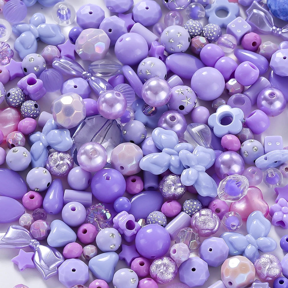 20g/lot Mixed Bowknot Beads Star Heart Butterfly Acrylic Spacer Bead for Jewelry Making DIY Bracelets Necklace Accessories
