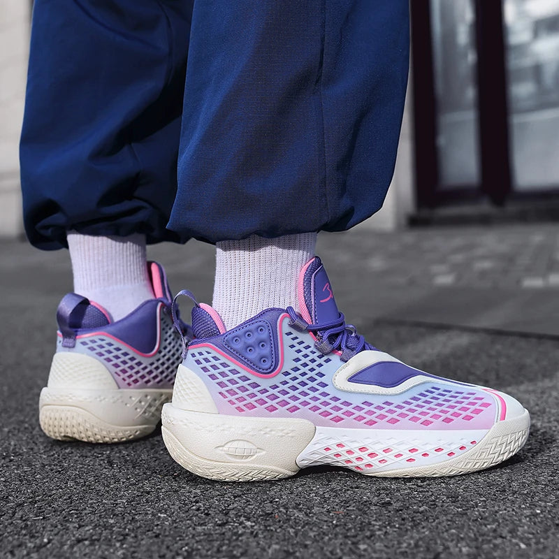 Basketball Shoes for Men Women Outdoor Sneakers Spring Autumn Activities with Excellent Shock Absorption Big Size