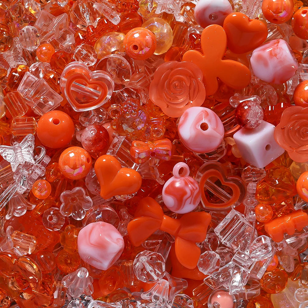 20g/lot Mixed Bowknot Beads Star Heart Butterfly Acrylic Spacer Bead for Jewelry Making DIY Bracelets Necklace Accessories