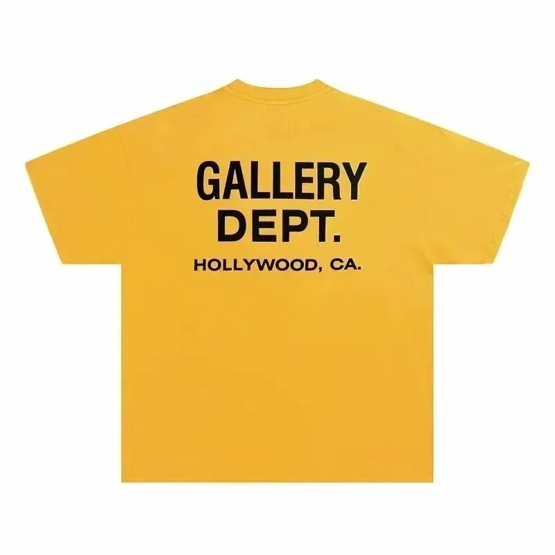 Vintage High Street T-shirt Gallery Printed Shirt Fashion Letter Printed T-shirt Casual O-neck T-shirt Summer Brand Top