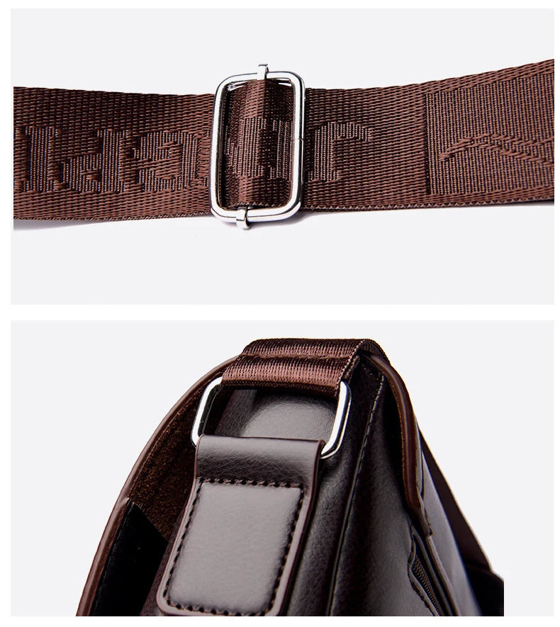 Luxury Brand Leather Messenger Bag Man Handbag Crossbody Side Bag For Men Business Office Work Bag Male Small Shoulder Bag